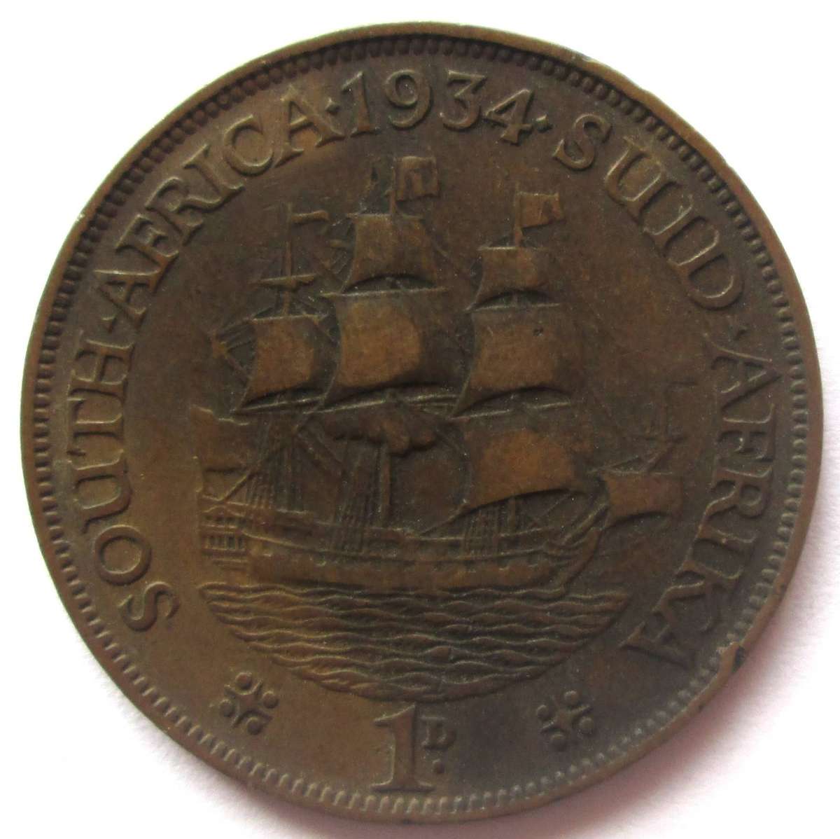 1934 Union of South Africa 1 Penny