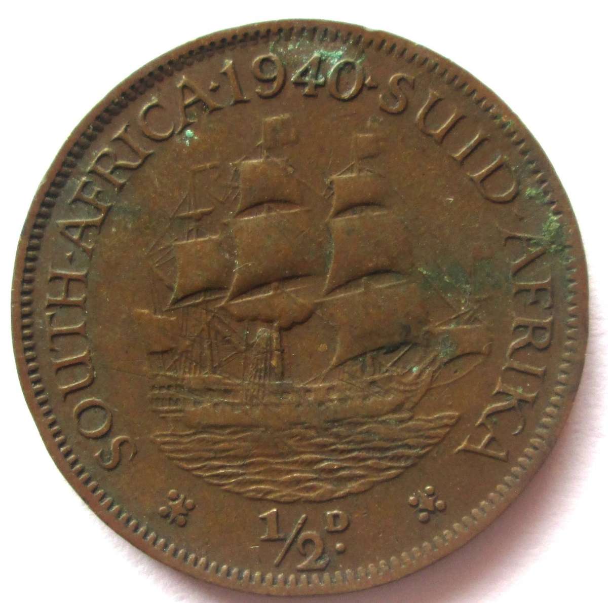 1940 Union of South Africa Half Penny