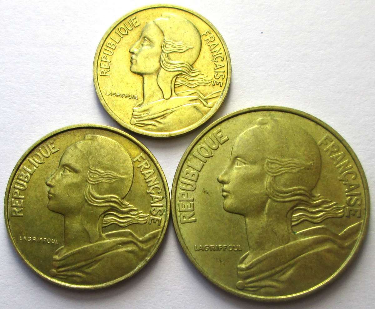 1984 France 5/10/20 Centimes