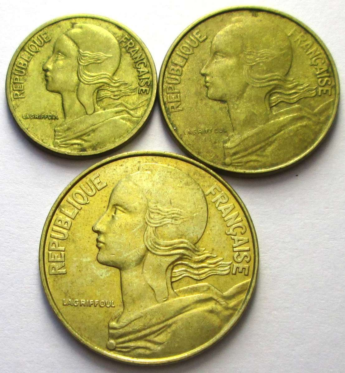 1978 France 5/10/20 Centimes
