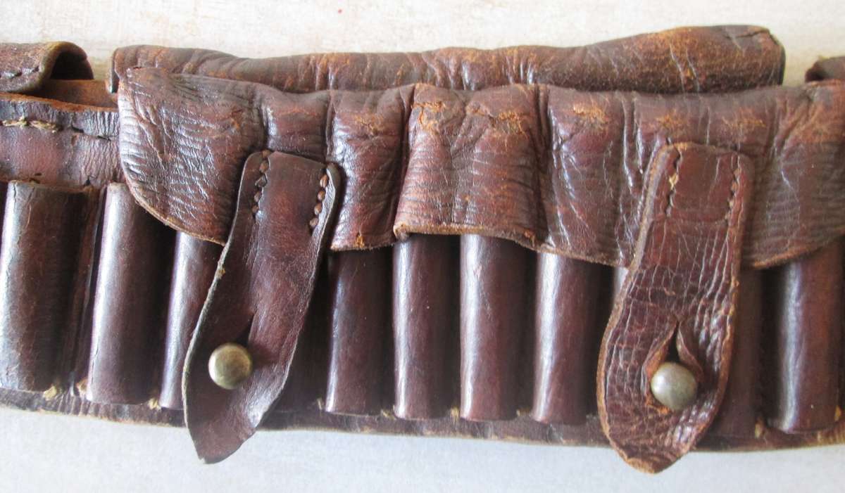 1901 Boer War British Army Leather Bandolier Belt