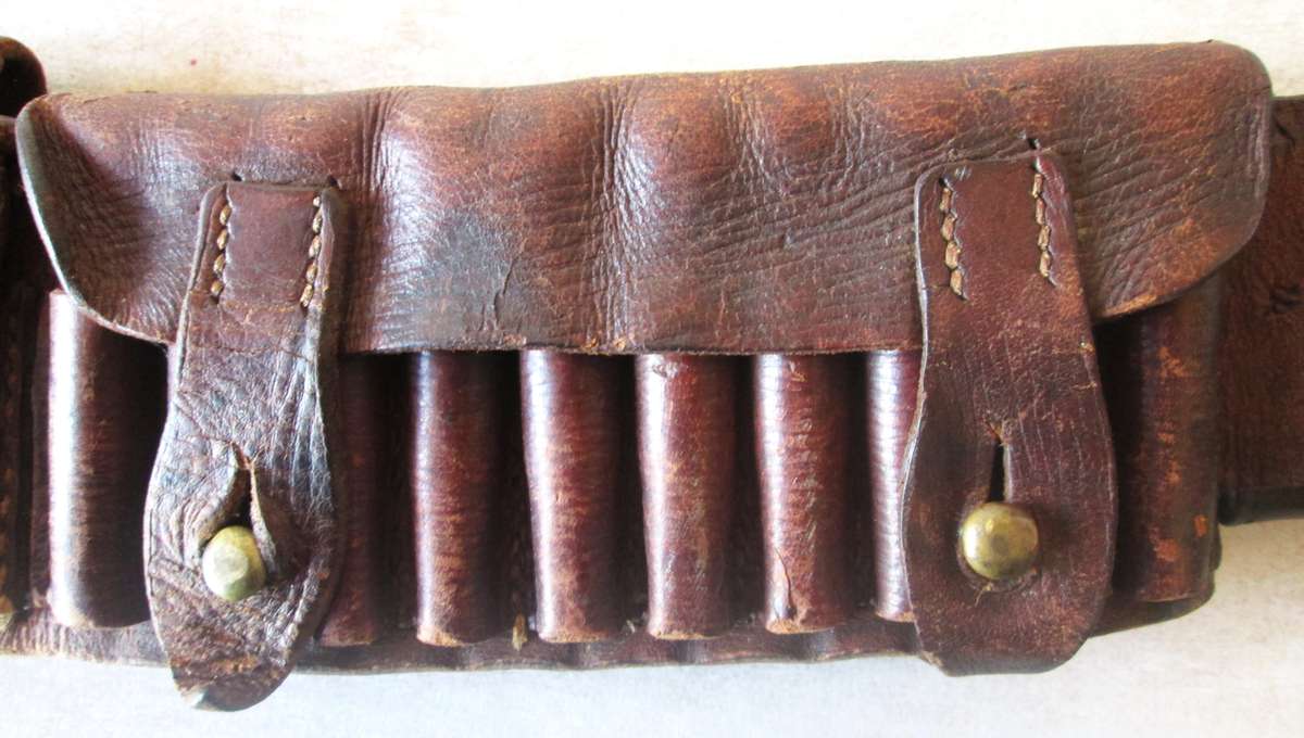 1901 Boer War British Army Leather Bandolier Belt