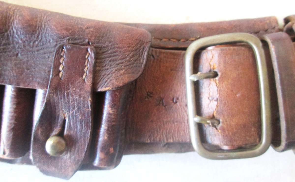 1901 Boer War British Army Leather Bandolier Belt