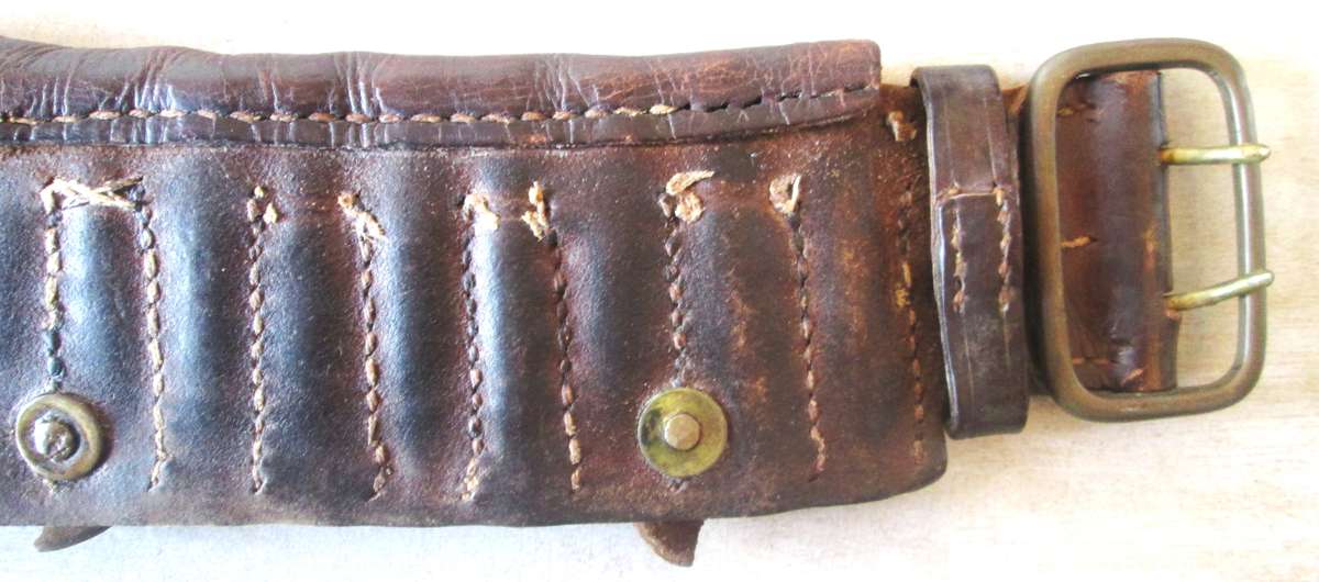 1901 Boer War British Army Leather Bandolier Belt