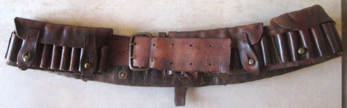 1901 Boer War British Army Leather Bandolier Belt