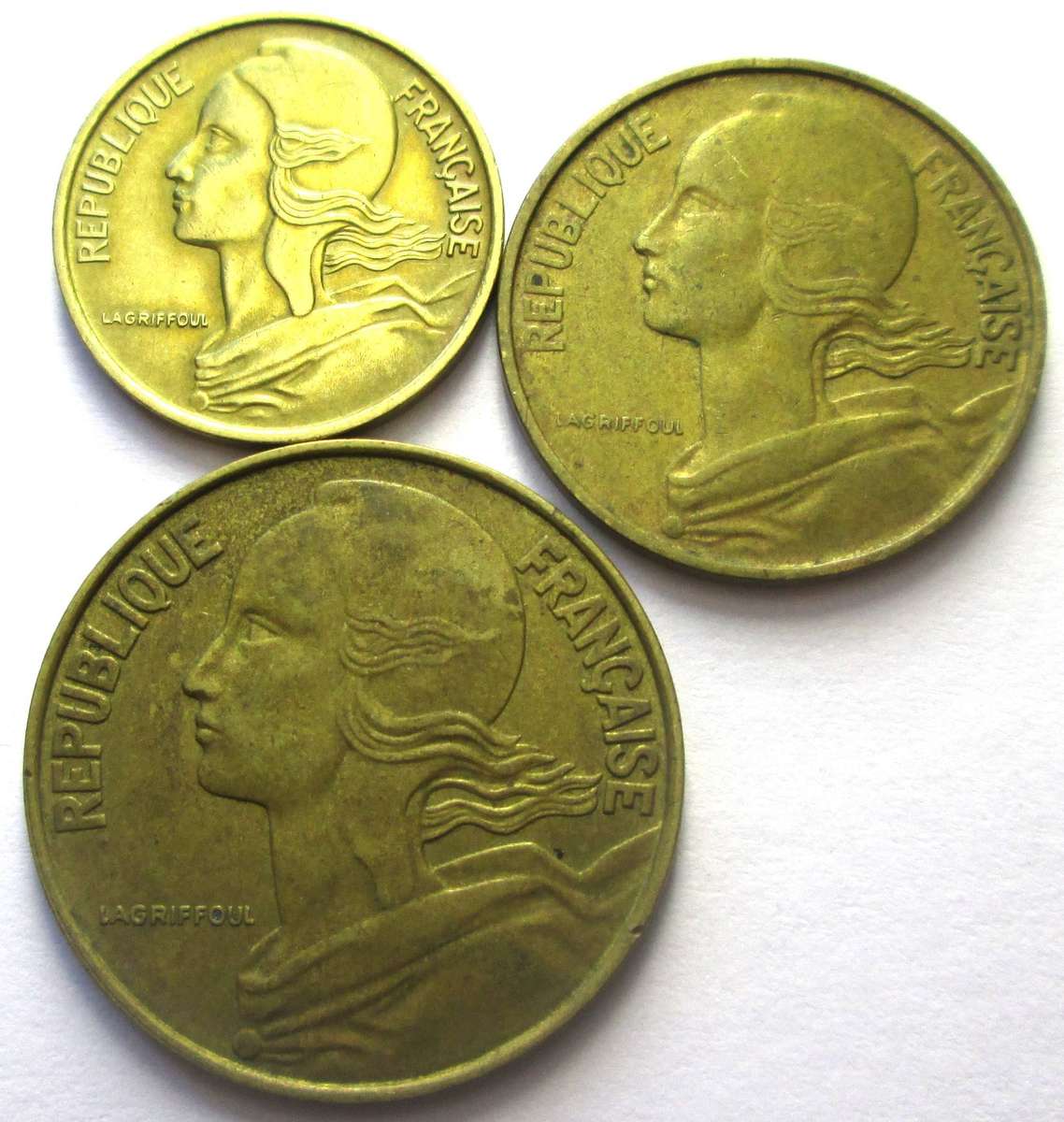 1972 France 5/10/20 Centimes