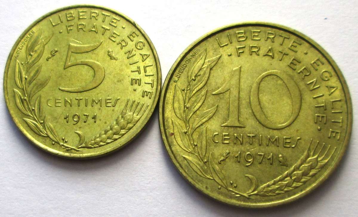 1971 France 5/10 Centimes