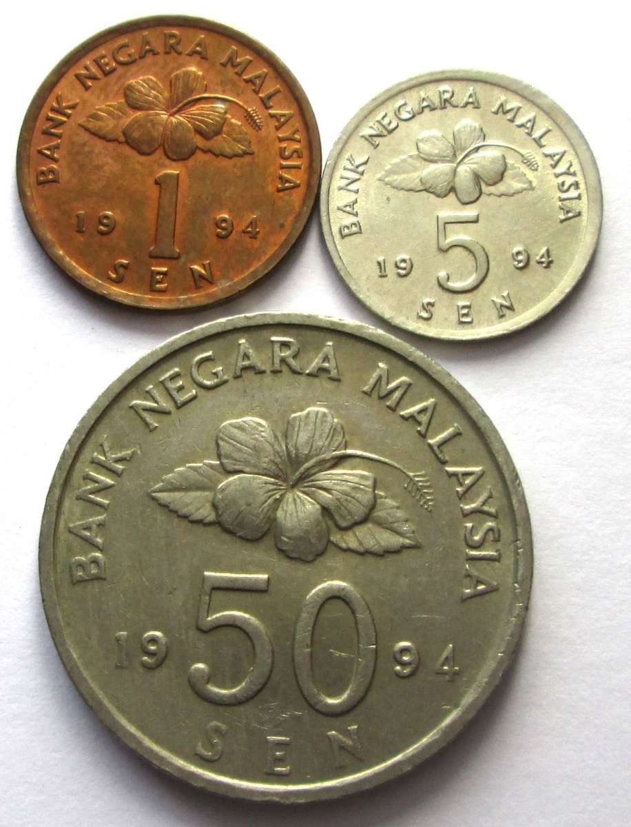 1994 Malaysia 1 Sen 5 Sen 50 Sen