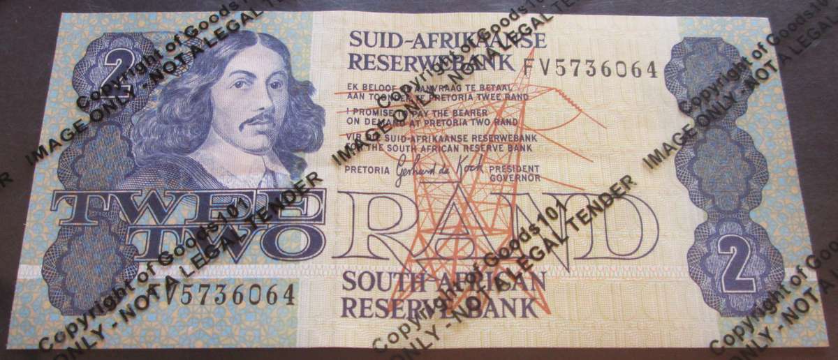 Two Rand Republic of South Africa Serial Nr FV5736064