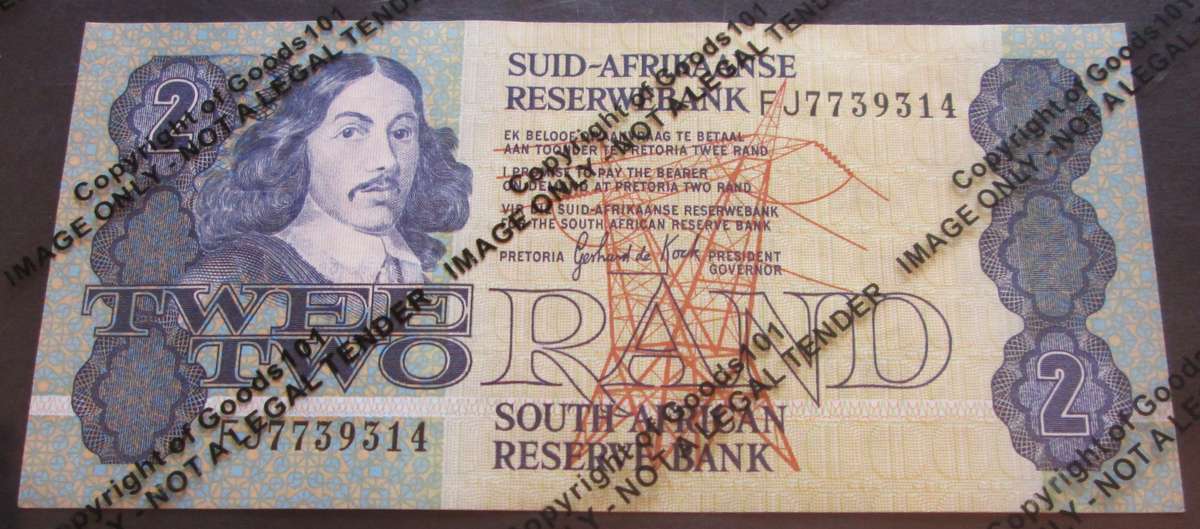 Two Rand Republic of South Africa Serial Nr FJ7739314