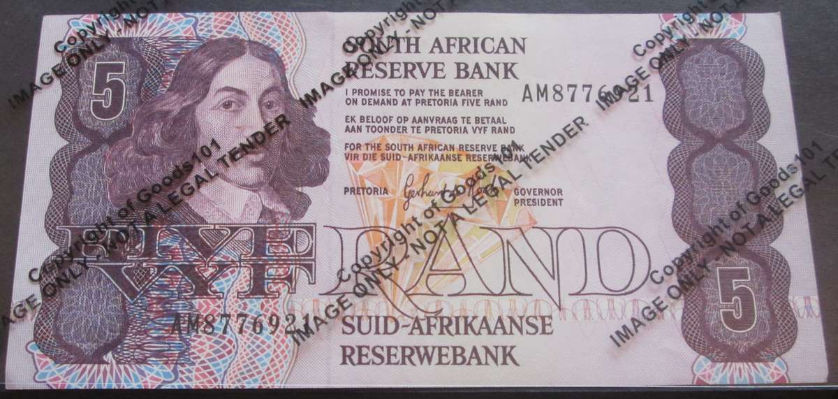 Five Rand Republic of South Africa Serial Nr AM8776921