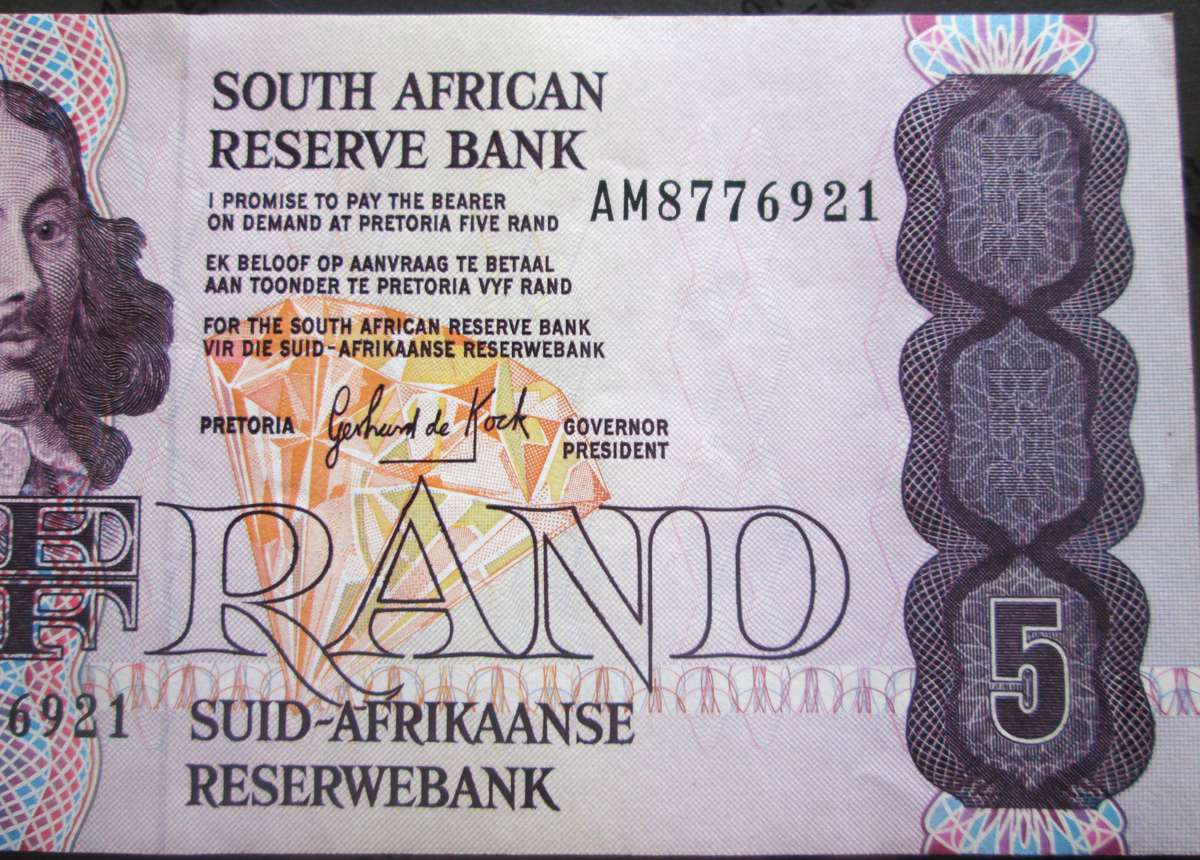 Five Rand Republic of South Africa Serial Nr AM8776921