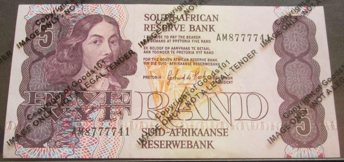 Five Rand Republic of South Africa Serial Nr AM8777741