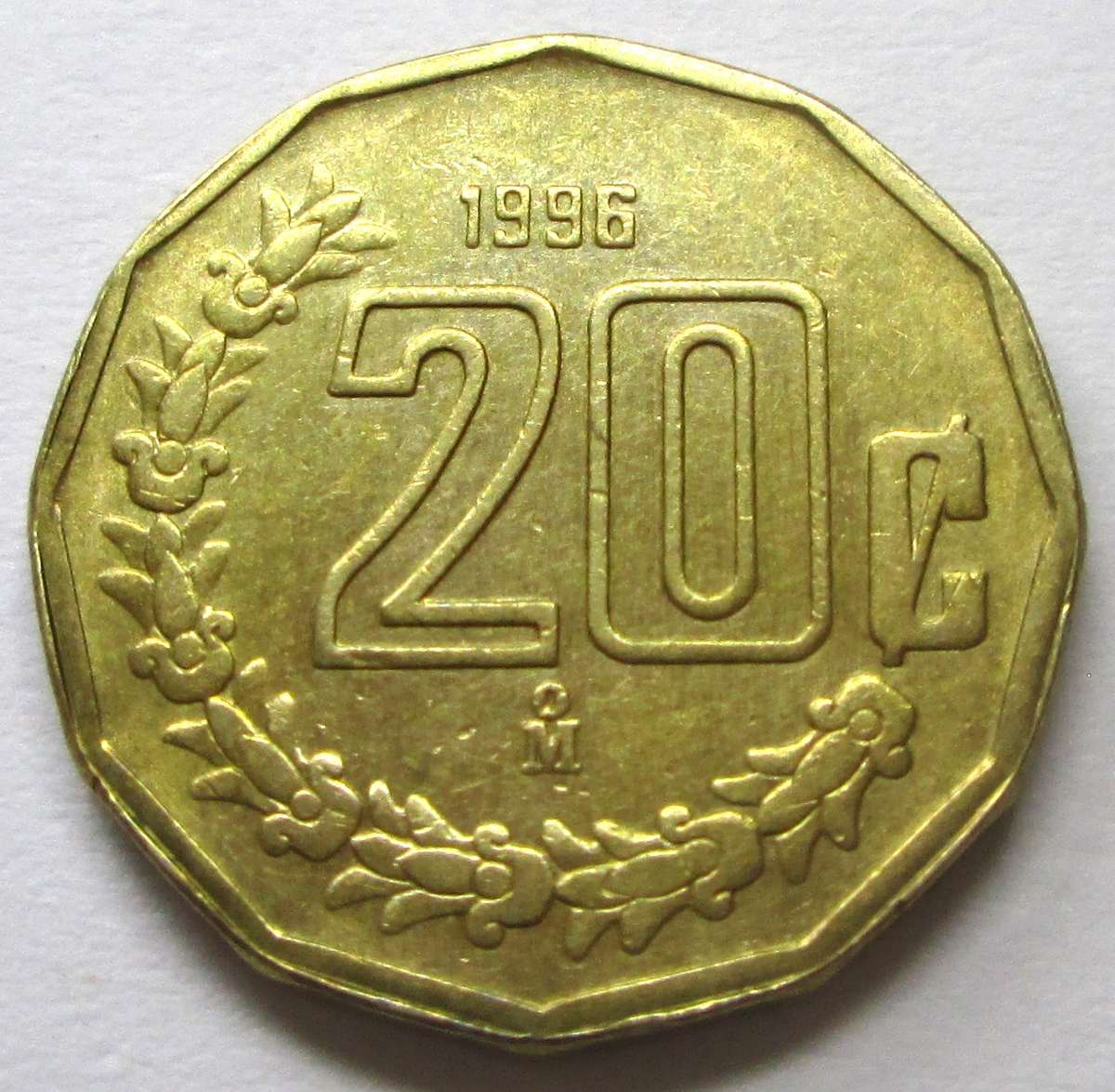 1996 Mexico 20 Centavos