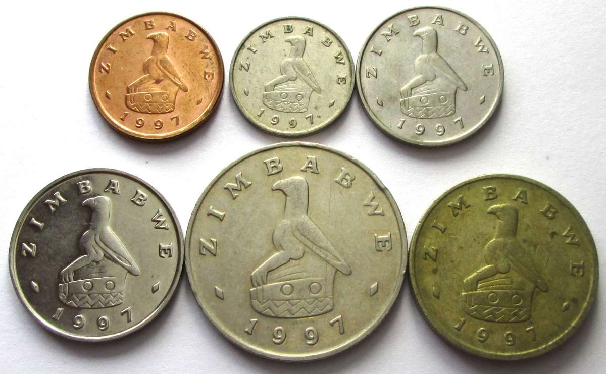 1997 Zimbabwe 1/5/10/20 Cents 1/2 Dollars