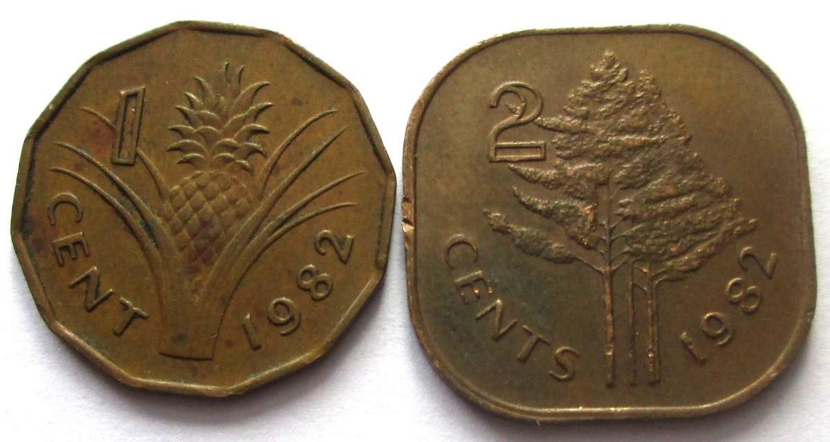 1982 Swaziland 1 Cent 2 Cents