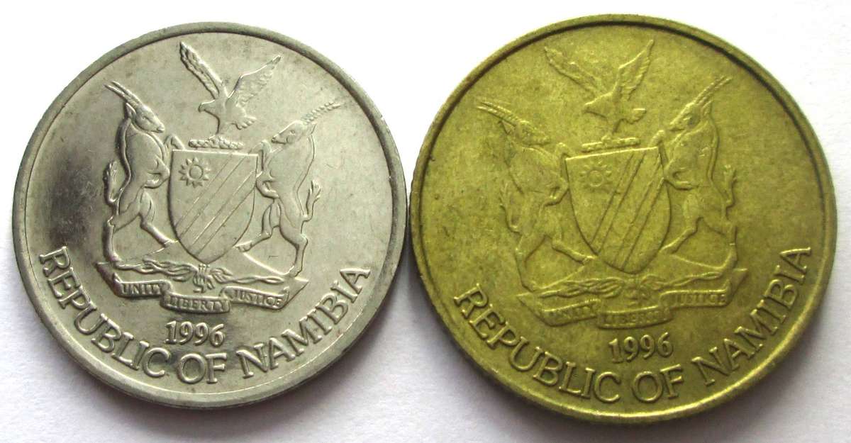 1996 Namibia 10 Cents 1 Dollar