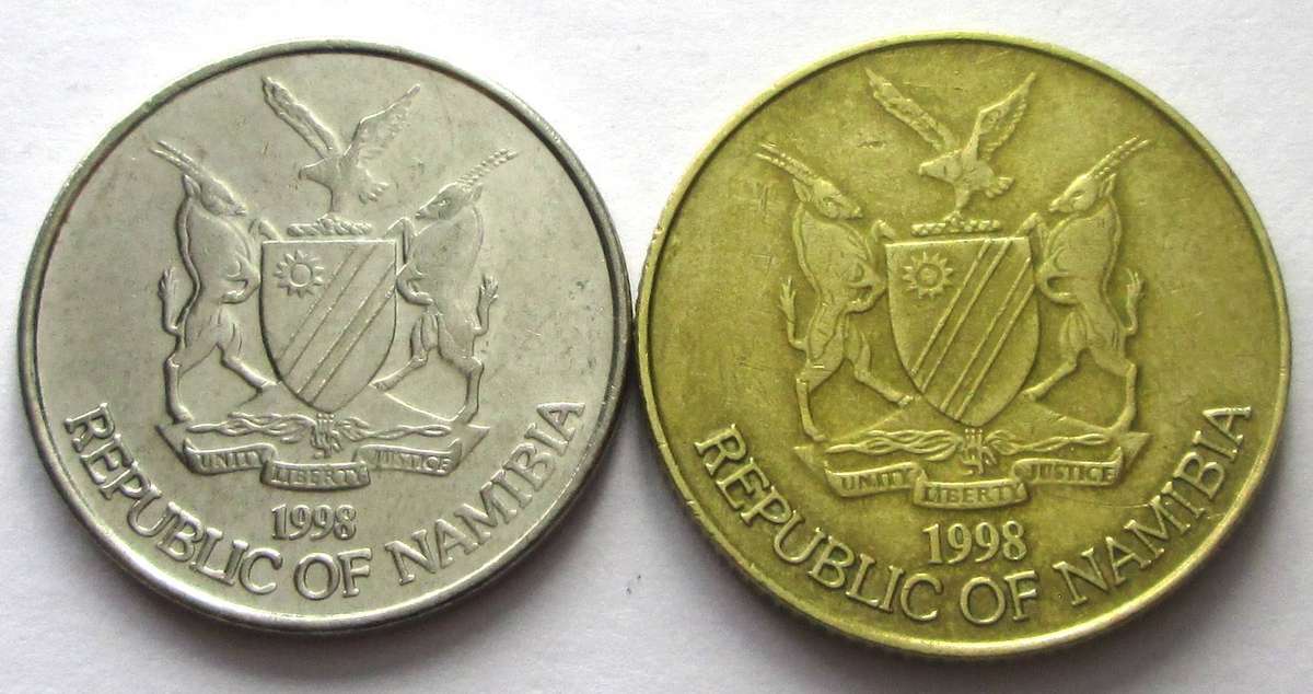 1998 Namibia 10 Cents 1 Dollar
