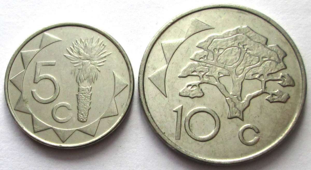 2009 Namibia 5 Cents 10 Cents