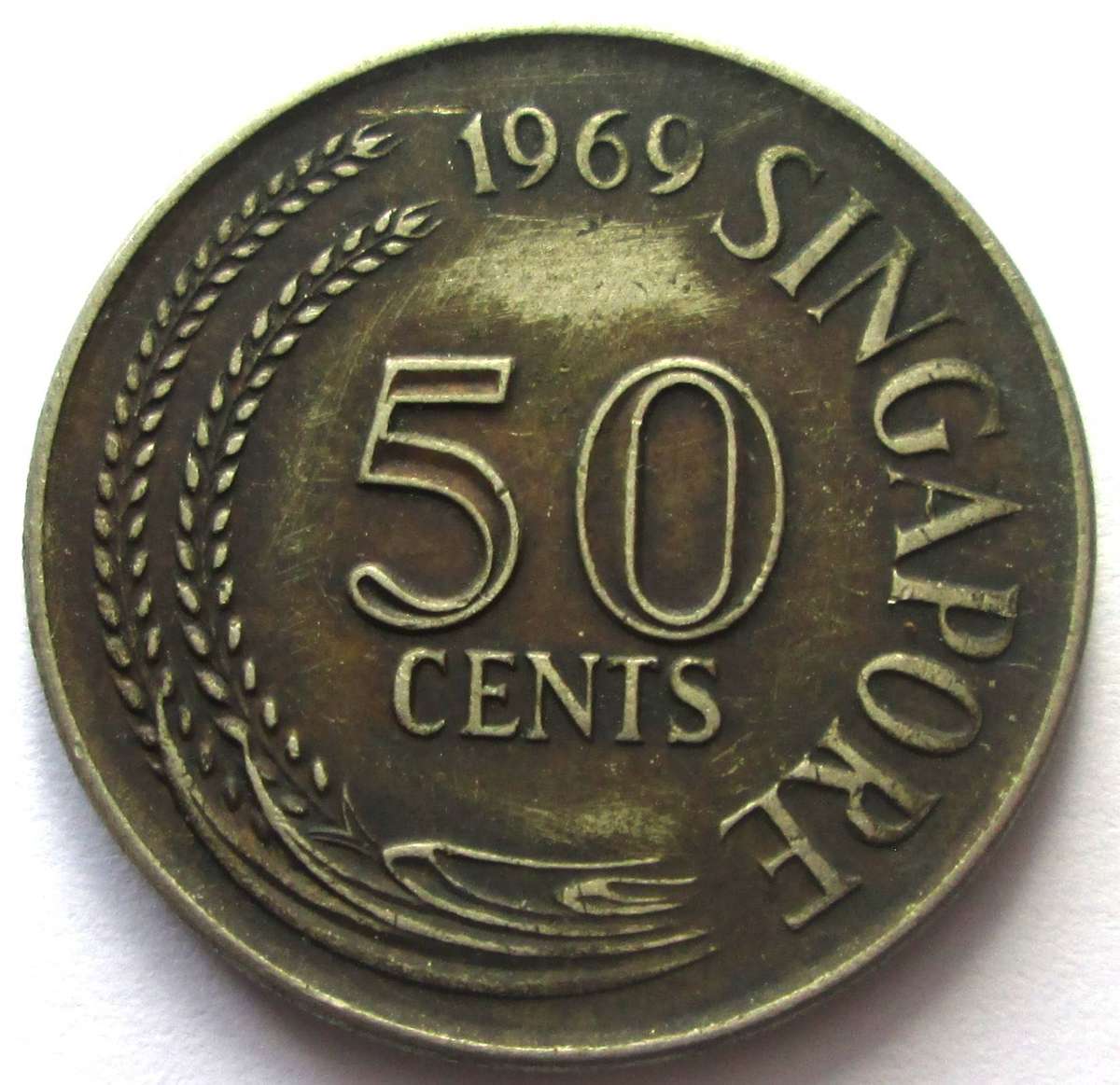 1969 Singapore 5 Cents 10 Cents 20 Cents 50 Cents
