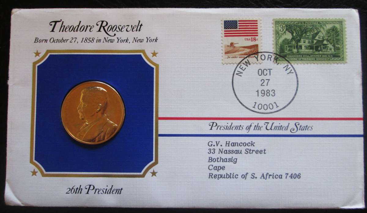 Theodore Roosevelt 26th President US Mint Presidential Medal