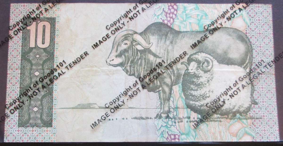 Ten Rand Republic of South Africa Serial Nr ER1413949C
