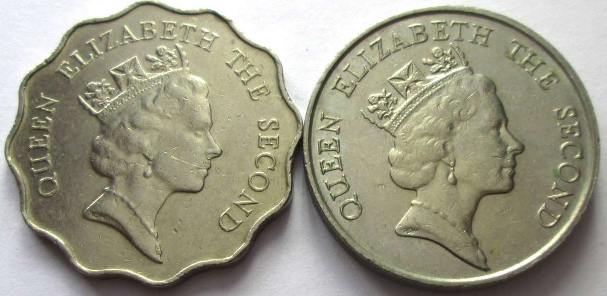 1986 Hong Kong 2 Dollars 5 Dollars