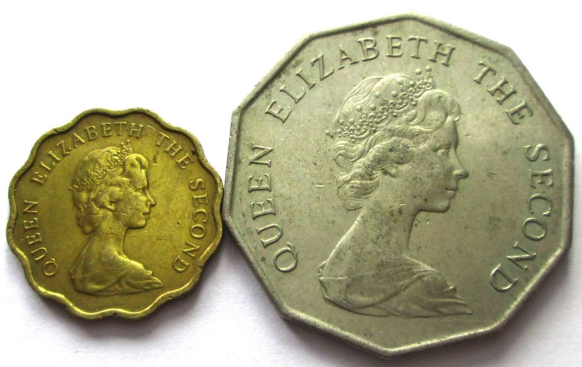 1976 Hong Kong 10 Cents 5 Dollars