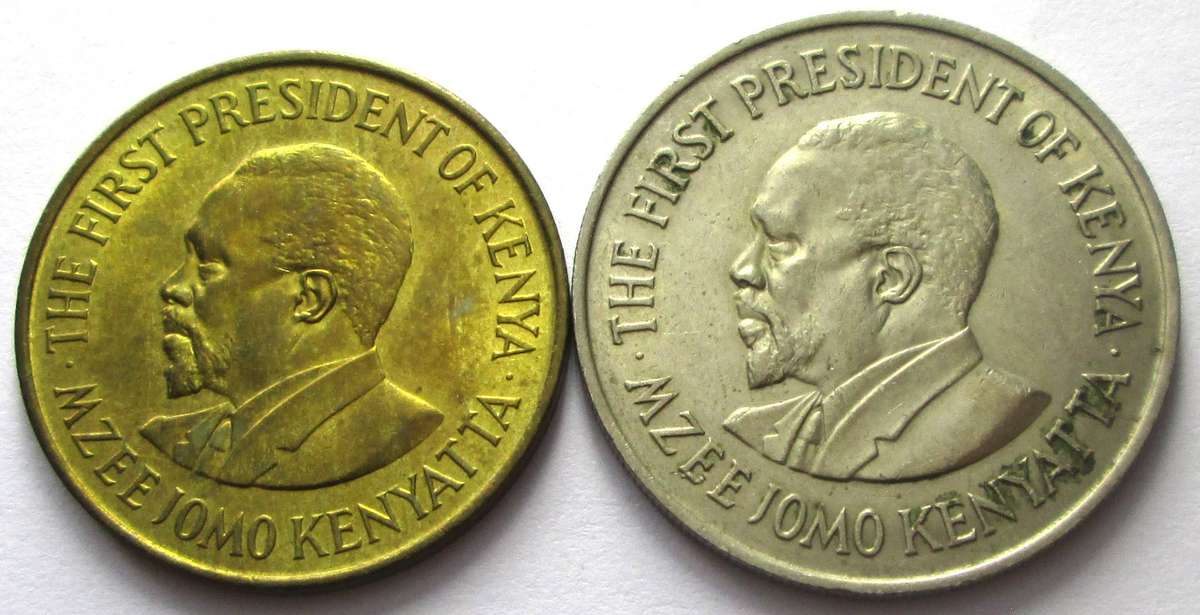 1971 Kenya 5 Cents 1 Shilling