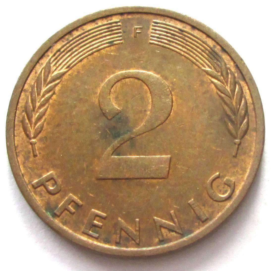 1975 Germany 2 Pfennigs