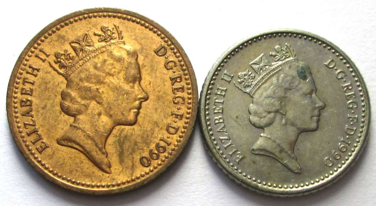 1990 Great Britain 1 Penny 5 Pence