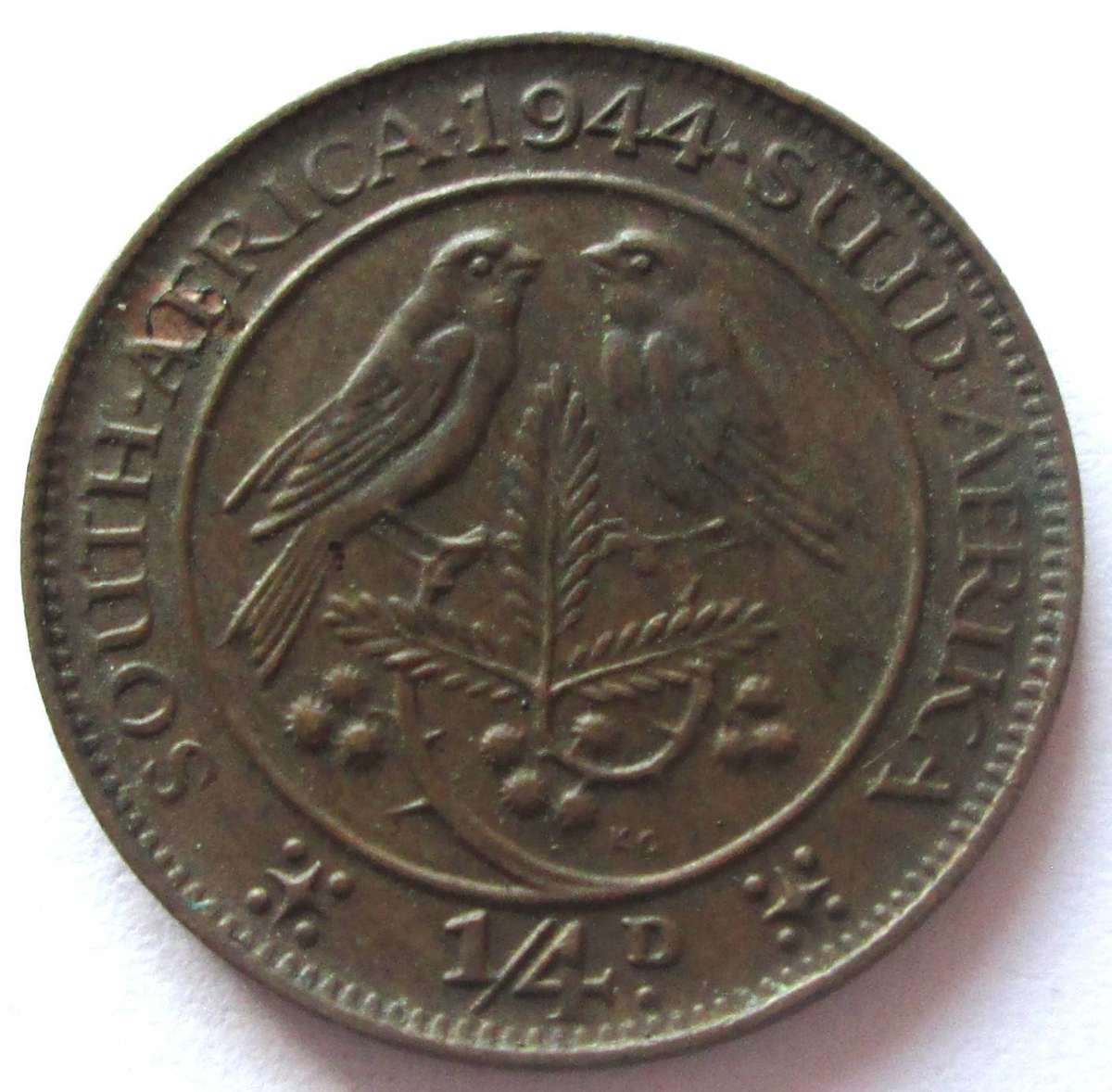 1944 Union of South Africa Quarter Penny
