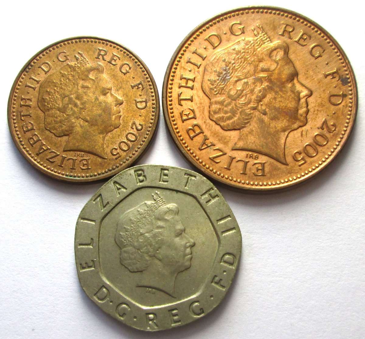 2005 Great Britain 1 Penny 2 Pence 20 Pence