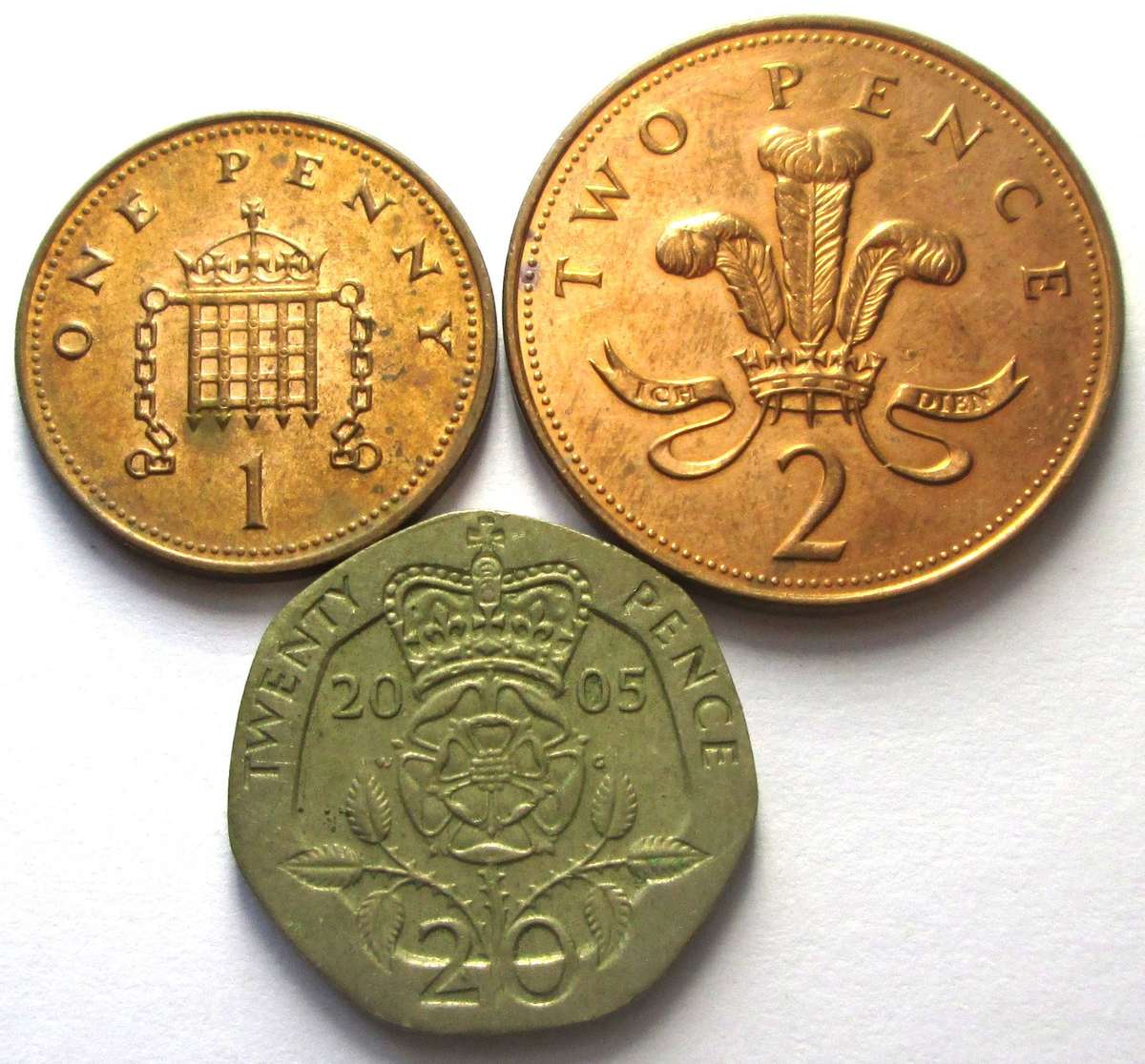 2005 Great Britain 1 Penny 2 Pence 20 Pence