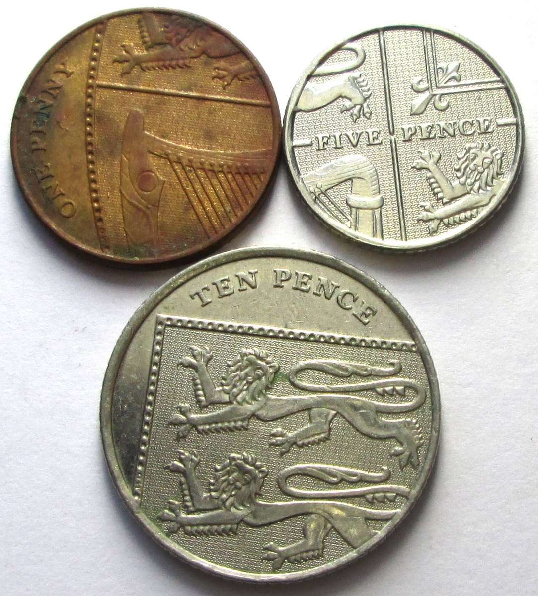 2008 Great Britain 1 Penny 5 Pence 10 Pence
