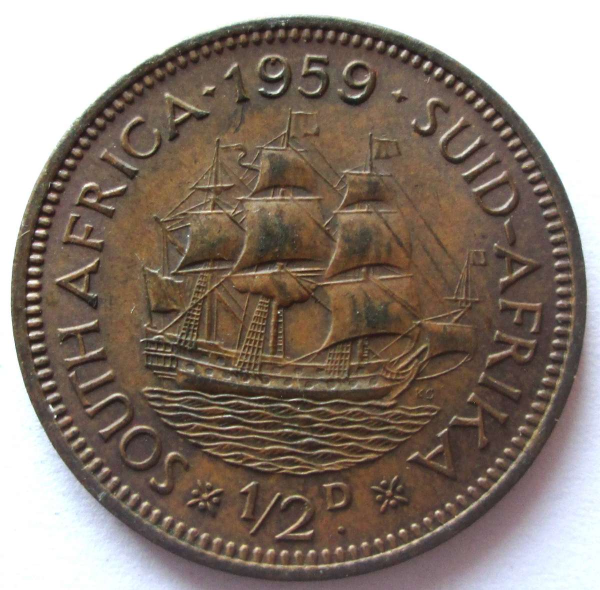 1959 Union of South Africa Half Penny