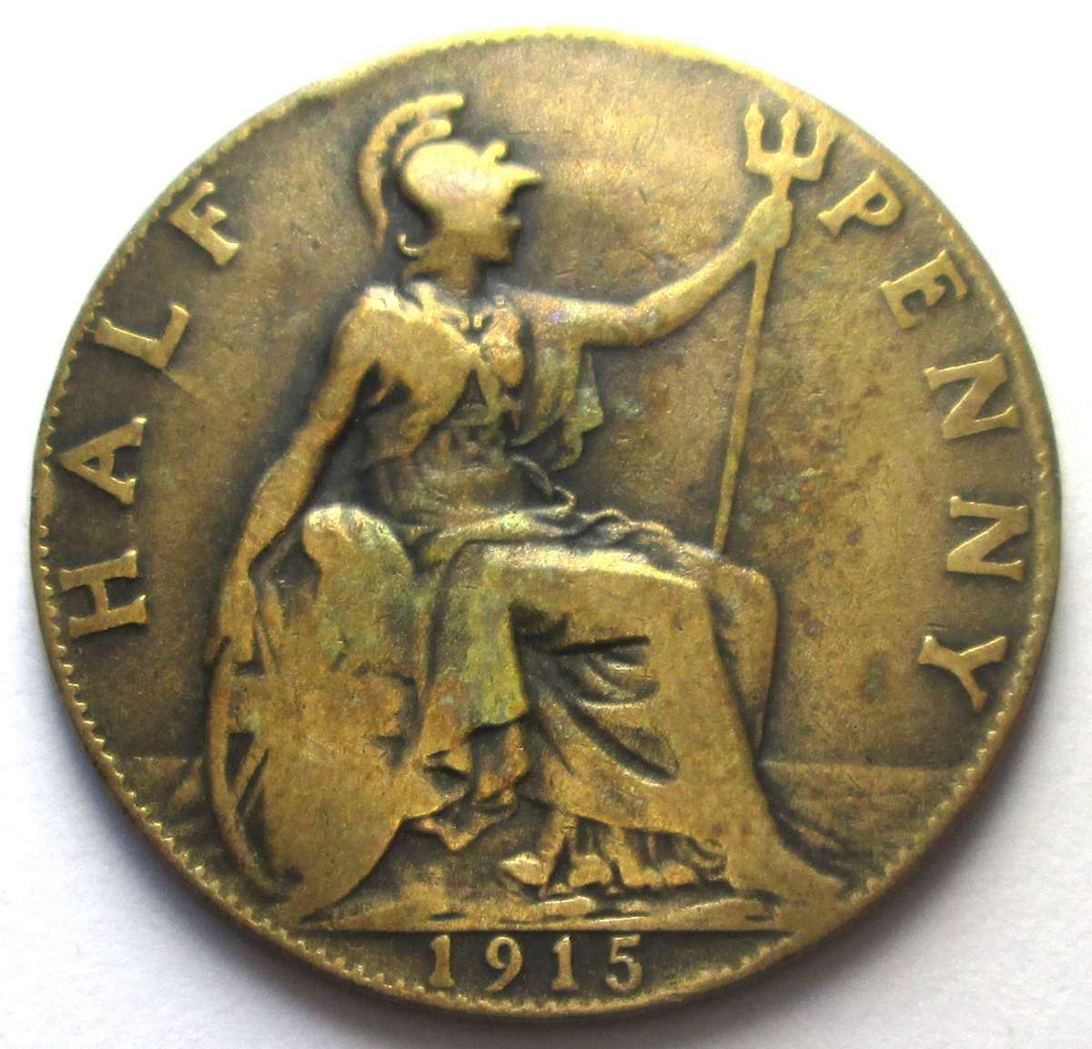1915 Great Britain Half Penny