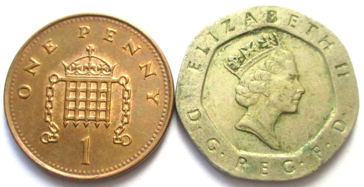 1993 Great Britain 1 Penny 20 Pence