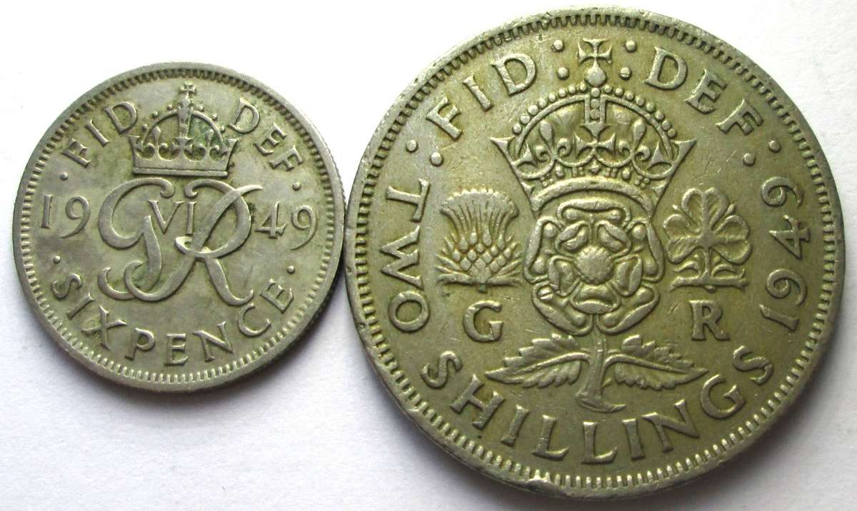 1949 Great Britain 6 Pence 2 Shillings