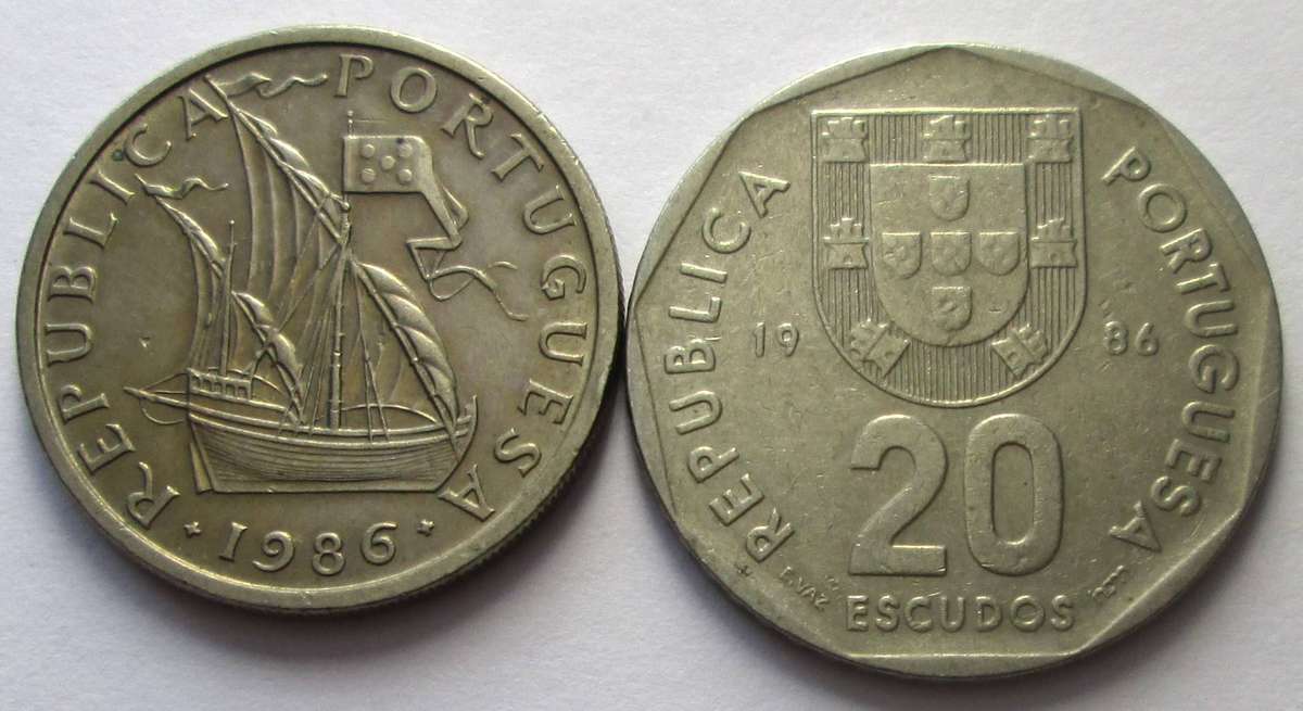 1986 Portugal 5 Escudos 20 Escudos