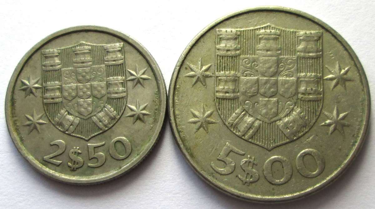 1977 Portugal 2.50 Escudos 5 Escudos
