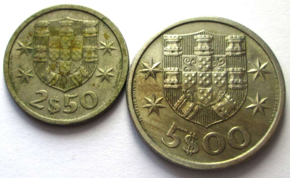 1968 Portugal 2.50 Escudos 5 Escudos