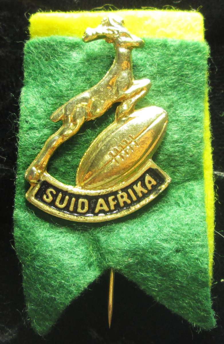 South African Rugby Springboks Pin Badge with Cloth Backing