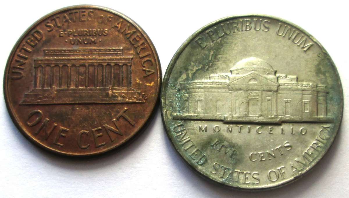 1990 United States of America 1 Cent 5 Cents