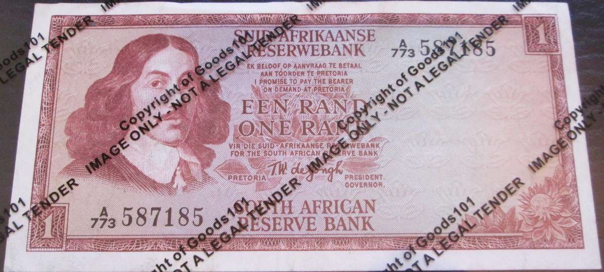 One Rand Republic of South Africa Serial Nr A773 587185