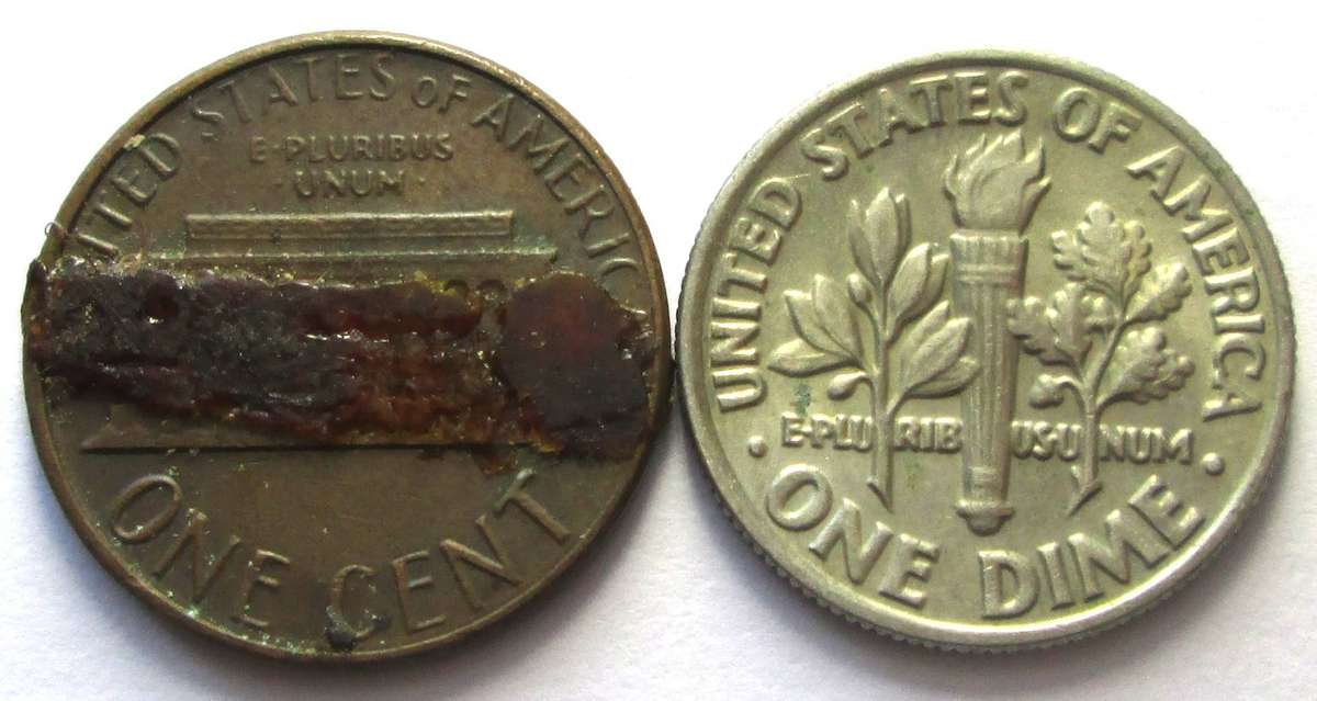 1983 United States of America 1 Cent 1 Dime