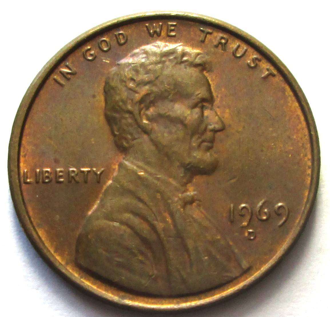 1969 United States of America 1 Cent