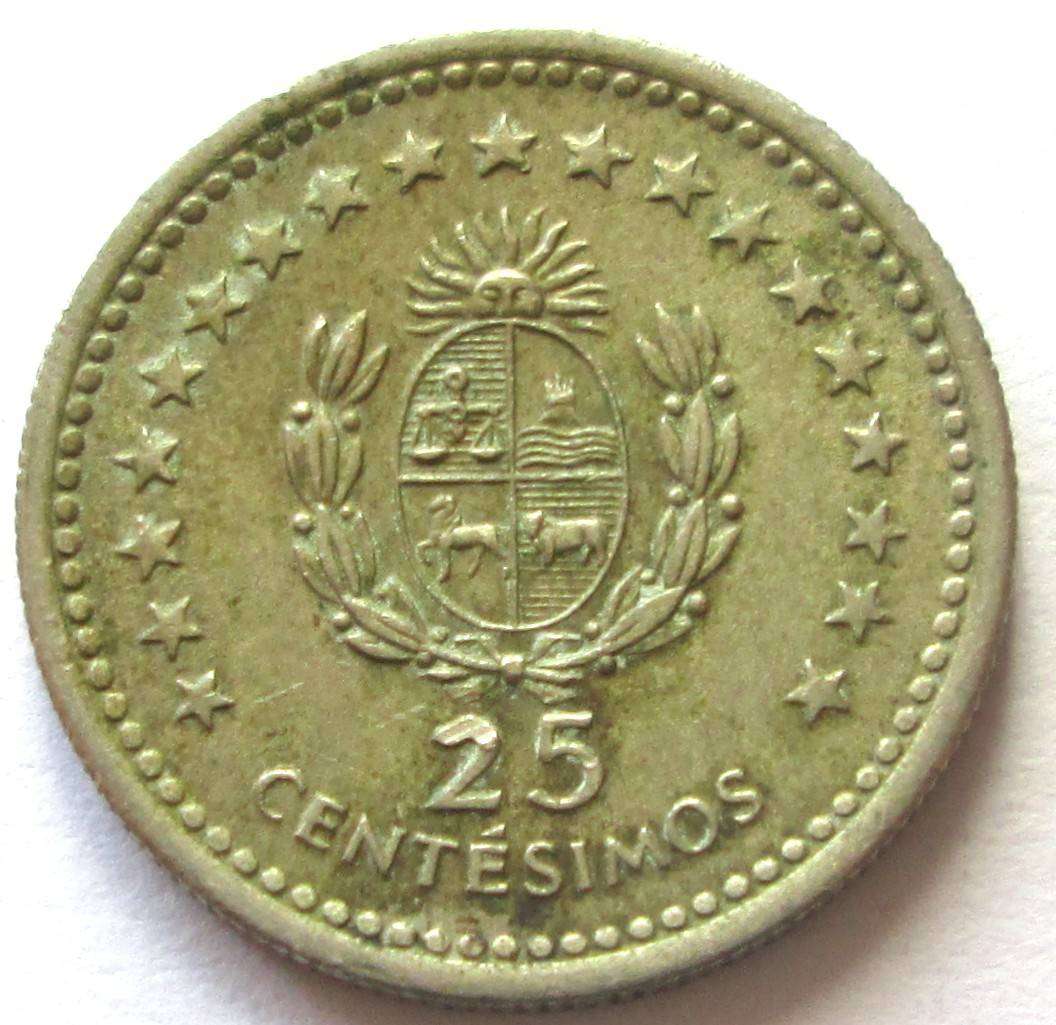 1960 Uruguay 25 Centesimos