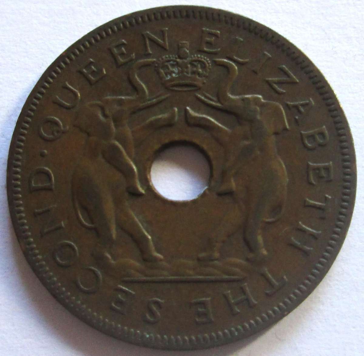 1955 Rhodesia and Nyasaland 1 Penny
