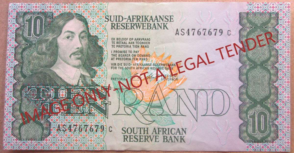 Ten Rand South Africa Serial Nr AS4767679C